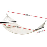 Gardeon Hammock Bed Outdoor Camping Portable Hanging Chair 2 Person Piillow - Front View