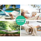 Gardeon Hammock Bed Outdoor Camping Portable Hanging Chair 2 Person Piillow - Top-Down View