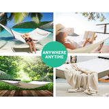 Gardeon Hammock Bed Outdoor Camping Portable Hanging Chair 2 Person Piillow - Top-Down View