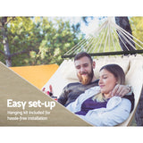 Gardeon Hammock Bed Outdoor Camping Portable Hanging Chair 2 Person Piillow - Rear View