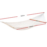 Gardeon Hammock Bed Outdoor Chair Camping Hanging Hammocks Mesh 2 Person - Front View