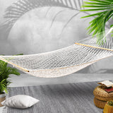 Gardeon Hammock Bed Outdoor Chair Camping Hanging Hammocks Mesh 2 Person - Close-Up Angle