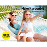 Gardeon Hammock Bed Outdoor Chair Camping Hanging Hammocks Mesh 2 Person - Top-Down View