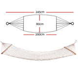 Gardeon Hammock Bed Outdoor Chair Camping Hammocks Hanging Mesh - Front View