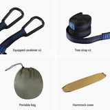 Gardeon Hammock Chair Metal Stand Outdoor Furniture Black - Top-Down View