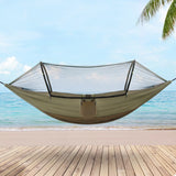 Gardeon Hammock Chair Metal Stand Outdoor Furniture Black - 45-Degree Angle