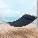 Gardeon Hammock Bed Outdoor Portable Hanging Chair Camping Blue - 45-Degree Angle
