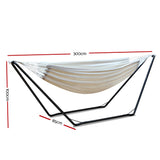 Gardeon Hammock Bed with Stand Outdoor Camping Hammocks Steel Frame - Front View