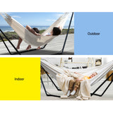 Gardeon Hammock Bed with Stand Outdoor Camping Hammocks Steel Frame - Top-Down View