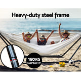 Gardeon Hammock Bed with Stand Outdoor Camping Hammocks Steel Frame - 45-Degree Angle