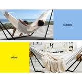 Gardeon Hammock Bed with Stand Outdoor Camping Hammocks Steel Frame - Top-Down View