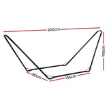 Gardeon Hammock Bed Stand Steel Frame Outdoor Garden - Front View