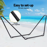 Gardeon Hammock Bed Stand Steel Frame Outdoor Garden - Rear View