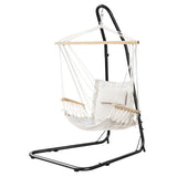 Gardeon Hammock Chair with Heavy Duty Steel Stand - Side View
