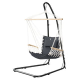 Gardeon Hammock Chair with Heavy Duty Steel Stand - Side View