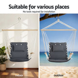 Gardeon Hammock Chair with Heavy Duty Steel Stand - Top-Down View
