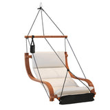Gardeon Hammock Chair Wooden Hanging Indoor Outdoor Lounge Patio - Side View
