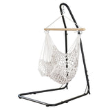 Gardeon Hammock Hanging Chair with Heavy Duty Steel Stand - Side View
