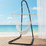 Gardeon Hammock Hanging Chair with Heavy Duty Steel Stand - Close-Up Angle