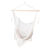 Gardeon Cream Mesh Hammock Chair Swing for Camping and Relaxation