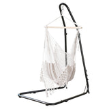 Gardeon Hammock Hanging Chair with Heavy Duty Steel Stand - Side View