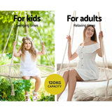 Gardeon Hammock Chair Outdoor Tree Swing Nest Web Hanging Seat 100cm - Top-Down View
