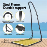 Gardeon Hammock Hanging Chair with Steel Stand - 45-Degree Angle