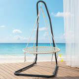 Gardeon Hammock Hanging Chair with Steel Stand - Close-Up Angle