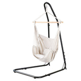 Gardeon Hammock Chair with Heavy Duty Steel Stand - Side View