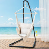 Gardeon Hammock Chair with Heavy Duty Steel Stand - Close-Up Angle