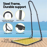 Gardeon Hammock Chair with Heavy Duty Steel Stand - 45-Degree Angle