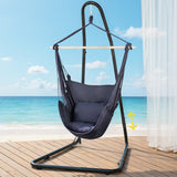 Gardeon Hammock Chair with Heavy Duty Steel Stand - Close-Up Angle