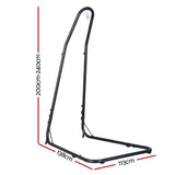Gardeon Hammock Chair Stand Heavy Duty Steel Frame Black - Front View
