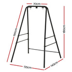 Gardeon Hammock Stand 135cm x180cm Steel Frame for Hanging Chairs Black