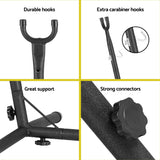 Gardeon Hammock Chair Stand Metal Frame Black - 45-Degree Angle