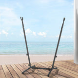 Gardeon Hammock Chair Stand Metal Frame Black - Close-Up Angle