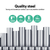 Gardeon Hammock Chair Steel Stand 2 Person Double Outdoor Heavy Duty 200KG - 45-Degree Angle