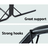Gardeon Hammock Chair Steel Stand 2 Person Double Outdoor Heavy Duty 200KG - Close-Up Angle