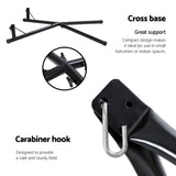 Gardeon Hammock Chair Steel Stand Outdoor Furniture Heavy Duty Black - Rear View