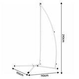 Gardeon Hammock Stand 150kg Capacity White Steel Frame for Hanging Chairs - Front View