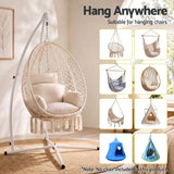 Gardeon Hammock Stand 150kg Capacity White Steel Frame for Hanging Chairs - Top-Down View