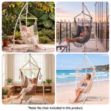 Gardeon Hammock Stand 150kg Capacity White Steel Frame for Hanging Chairs - Close-Up Angle