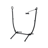 Gardeon Hammock Chair Stand Iron Frame w/ Phone Holder Black - Front View