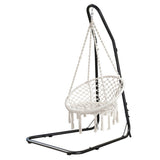 Gardeon Hammock Hanging Chair with Steel Stand - Side View