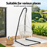 Gardeon Hammock Hanging Chair with Steel Stand - Top-Down View