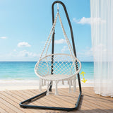 Gardeon Hammock Hanging Chair with Steel Stand - Close-Up Angle