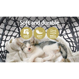 Gardeon Hammock Chair Outdoor Hanging Macrame Cotton Indoor Grey - 45-Degree Angle