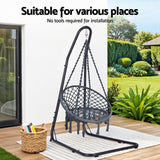 Gardeon Hammock Hanging Chair with Steel Stand - Top-Down View
