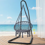Gardeon Hammock Hanging Chair with Steel Stand - Close-Up Angle