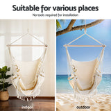 Gardeon Hammock Hanging Chair with Steel Stand - Top-Down View